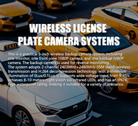 Système de caméra de recul sans fil pour plaque d'immatriculation, vision nocturne HD, kit caméra de recul étanche pour l'aide au stationnement de voiture