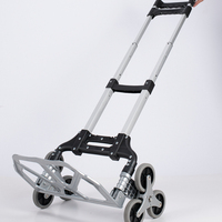 Chariot pliable en Aluminium à 6 roues, robuste, escalade des escaliers, porte-bagages, chariot à main, camion à provisions, chariot