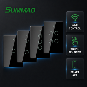 <span class=keywords><strong>Interruptor</strong></span> de Luz Inteligente Táctil de Pared Wifi 1/2/3/4 Botones Tuya Smartlife RF 433 Mhz BT - Product Image 2
