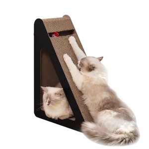Rascador para Gatos de 2 Niveles, Juguete Duradero para Gatos de Cartón Corrugado - Product Image 3