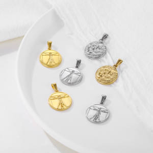 Pendentif pour homme, collier zwling péruvien en en acier inoxydable, pièce de monnaie ronde sculptée, pâques, de jésus, nouveauté, 1 pièce - Product Image 3