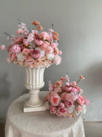 Vente en gros de fleurs artificielles réalistes de 60 à 80 cm, bouquet d'allée, centre de table et décorations de table pour mariage