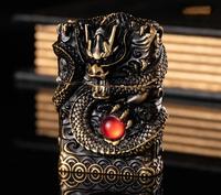 2025 luxe Dragon feu briquet moderne gaufrage conception Offre Spéciale en gros kérosène briquet Dragon briquet