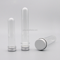Venta caliente 30m 40ml 100mL PET Tubo de ensayo de plástico Tapón de rosca de aluminio Embalaje Botellas de plástico directas de fábrica