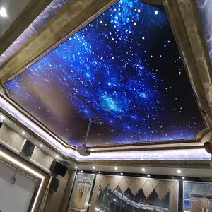 SpaceTwinkling yıldız PVC gergi tavan filmi tasarımı yıldızlı gökyüzü UV baskılı asma tavan 3D dijital DIY özelleştirilmiş tavan