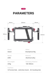 Ulanzi Lino <span class=keywords><strong>Cage</strong></span> de Téléphone pour Vidéo et Vlog avec Poignée pour <span class=keywords><strong>iPhone</strong></span> X <span class=keywords><strong>11</strong></span> 12 13 14 <span class=keywords><strong>Pro</strong></span> Max et Téléphones Android – Idéal pour la Photographie - Product Image 6