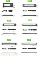 Lampu Akuarium Pintar 20W - 60W dengan Kontrol Aplikasi TuYa, RGB Pro Spektrum Penuh, Siklus Pencahayaan 24/7, 8 Timer, Opsi DIY yang Dapat Diprogram