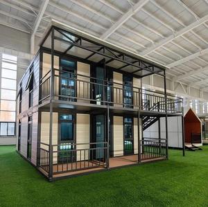Maison conteneur préfabriquée sur mesure à deux étages pour hôtel, dortoir ou restaurant, avec salle de bain, pour l'extérieur - Product Image 1