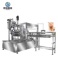 Machines de remplissage automatiques pour sauces, gelées, jus, boissons, eau de coco, purée, sachets à bec verseur, machine de remplissage et de bouchage