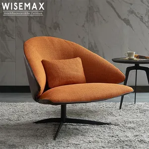 WISEAMX mobilya ucuz İskandinav Modern orta yüzyıl kumaş kabuk döner sandalye oturma odası tek kişilik salonu kol kanepe sandalye