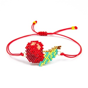<span class=keywords><strong>Pulseras</strong></span> Miyuki Hechas a Mano <span class=keywords><strong>con</strong></span> Cuentas de Cereza Roja Lancui, <span class=keywords><strong>Pulseras</strong></span> de Cuentas Miyuki Delica - Product Image 4