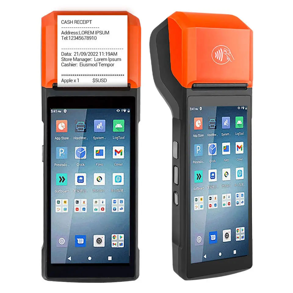 R330 Pro WiFi Android 13 4G WIFI BTมือถือหน้าจอสัมผัสมือถือ NFC POS Terminal พร้อมเครื่องพิมพ์ความร้อน 58 มม