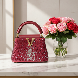 High-end Cross-border Rhinestone Handbag Women's 2026 New Fashion <b>Bucket</b> Bag Quality Designer <b>Small</b> Bag Dinner Party Bag 21CM - Product Image 4