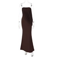 GX1847 Nouvelle Collection Été 2026 – Robe Longue Tube Sans Manches Sexy et Élégante pour Femme – Style Urbain Unique et Uni – Vêtements Féminins Tendance