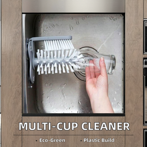Brosse de nettoyage Sunshine Kitchen Tool en <span class=keywords><strong>plastique</strong></span> pour évier, bouteilles, verres, tasses à ventouse murale, tasses paresseuses et tasses à thé rotatives - Product Image 2