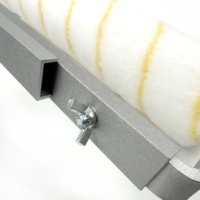 Rouleau de peinture en microfibre blanc pur de 18 pouces de haute qualité OEM DIY industriel avec cadre réglable de 38 mm de diamètre