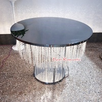 Kristall Kuchen Tisch Gold Design Edelstahl Luxus Neue Hochzeit Metall Moderne Hotel möbel Aluminium Gartenmöbel 1St