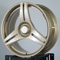 Rines Monobloque Forjados Personalizados GW de 16-24 Pulgadas, 3 Radios, Cóncavos Profundos, Acabado Dorado Satinado, 5x114.3 5x112 para GT-R R35 Supra BRABUS AMG BMW