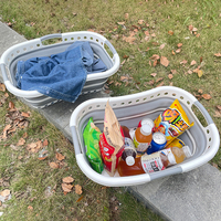 Panier de rangement multifonctionnel populaire pour la maison, panier à linge en plastique pliable, grand panier à linge, boîtes de rangement pour jouets pliables, panier à linge