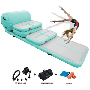 Ensemble de 5 tapis d'entraînement de gymnastique gonflables avec rouleau d'<span class=keywords><strong>air</strong></span> et piste d'<span class=keywords><strong>air</strong></span> pour salle de sport à domicile - Product Image 1