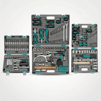 Coffret d'outils mécaniques avec mallette rigide, jeu de douilles en acier au chrome-vanadium durable, clé à cliquet pour réparation automobile OEM/ODM