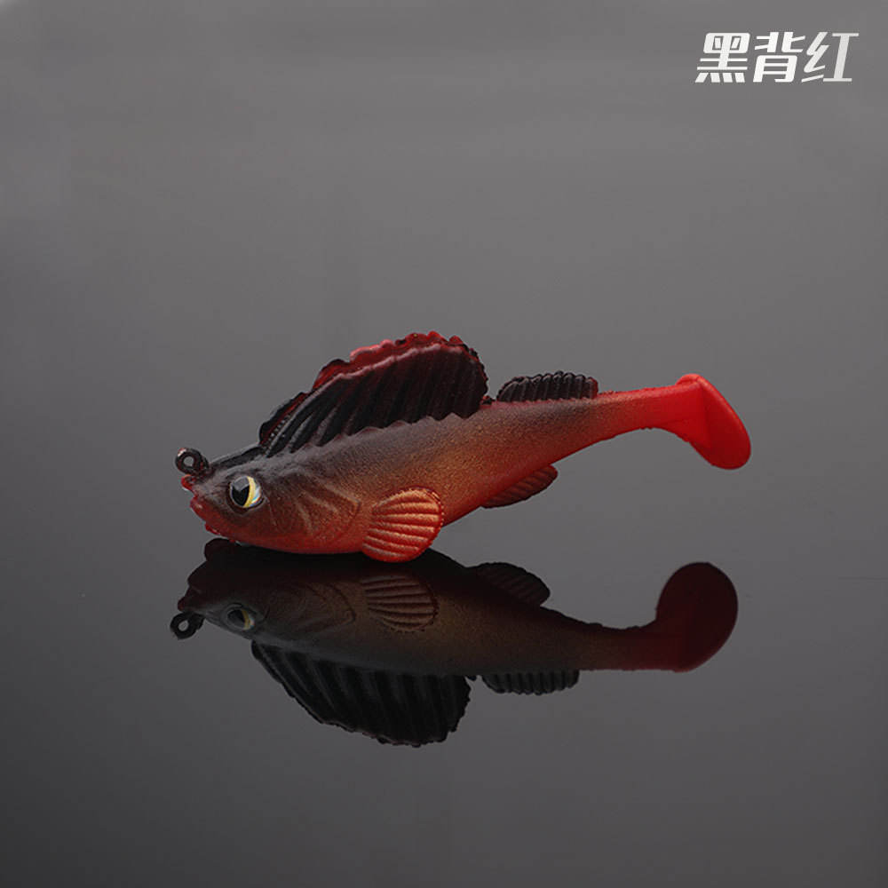 Black on the back, red on the front