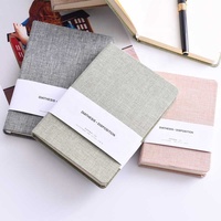 Tissu Lin Journal Relié Eco Carnets Mini Cahier en Tissu 128 Feuilles