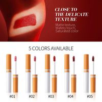 Gloss à lèvres liquide mat, imperméable, longue tenue, formule hydratante veloutée, fini lisse et non collant, minéral, boîte à cigarettes tendance