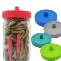Capuchon en Silicone Premium pour pot de 15 ml, couvercle de Fermentation, sans eau, avec large bouche
