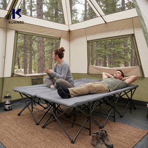 Nouveau style populaire, <span class=keywords><strong>lit</strong></span> de <span class=keywords><strong>camping</strong></span> <span class=keywords><strong>2</strong></span>-en-1, 59 pouces de large, pliable avec matelas pour <span class=keywords><strong>2</strong></span> <span class=keywords><strong>personnes</strong></span> - Product Image 1