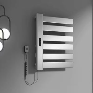 FEIDU Porte-<span class=keywords><strong>serviettes</strong></span> de salle de bain chauffant mural avec minuterie Caractéristiques de séchage des vêtements en aluminium - Product Image 2