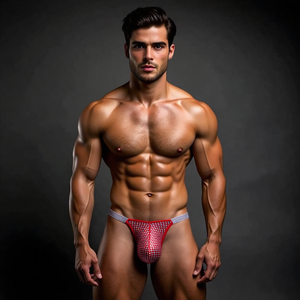 Slip Bikini da <span class=keywords><strong>Uomo</strong></span> <span class=keywords><strong>Sexy</strong></span> a Vita Bassa in Poliestere Traspirante ad Asciugatura Rapida, Perizoma in Rete Trasparente XL - Ingrosso ODM - Product Image 1