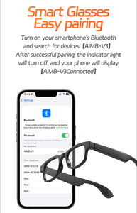 Lunettes Intelligentes V3 AI avec Caméra, Traduction en Temps Réel, Reconnaissance d'Objets, Double Lentille, Photographie, Amélioration de la <span class=keywords><strong>Vision</strong></span> - Product Image 3