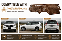 Housse de tableau de bord Toyota Prado 2012, tapis de tableau de bord en peluche de qualité supérieure, protection de tableau de bord sur mesure, accessoire d'isolation intérieure