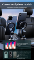 Support magnétique pliable pour voiture, directement de l'usine, support adhésif pour tableau de bord, emballage personnalisé, livraison rapide, vente en gros