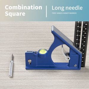 Nuovo tipo di lega di alluminio da 300mm righello quadrato scorrevole a <span class=keywords><strong>45</strong></span>/90 gradi con matita e fori piccoli - Product Image 5