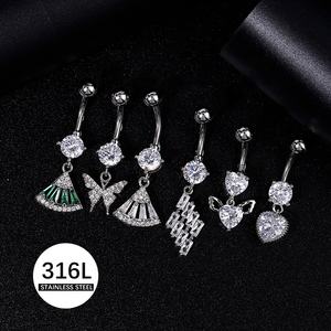 Upport 1 CS Surgical teteel IRCON utterutterfly exy Pewelry omen Elly Ring Avel Ring - Product Image 4