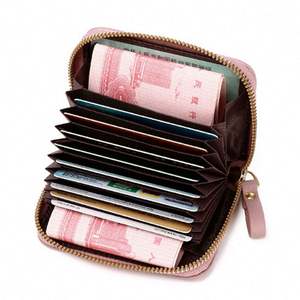 Portefeuille à fermeture éclair de grande capacité avec blocage RFID pour hommes et femmes, porte-cartes, porte-monnaie, portefeuille en cuir - Product Image 5