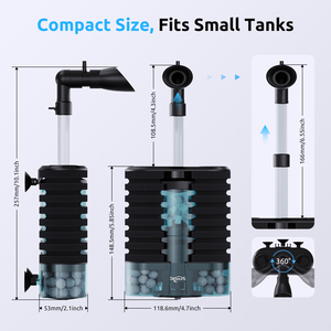 Filter Akuarium Submersible Seaoura SR-703 3-in-1 dengan Media Bio K1 Moving Bed & Bola Keramik - Product Image 6