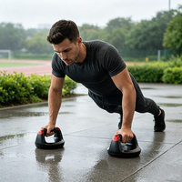 Barre de pompes rotative portable à 360 degrés, poignées ergonomiques rotatives pour l'entraînement des pectoraux, des épaules et des bras, fitness à domicile