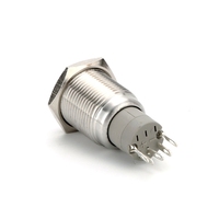 Interruptores de Botón Pulsador Metálicos Momentáneos de Cabeza Alta de 16 mm QN con Luces LED