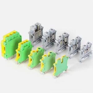 Bloc de bornes sur rail DIN jaune-vert USLKG35N, bornier à vis, connecteurs de <span class=keywords><strong>fils</strong></span>, bloc de bornes de terre pour applications électriques - Product Image 4