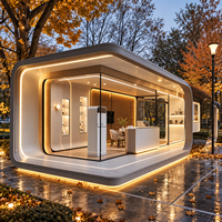 Maison conteneur préfabriquée de luxe écologique et imperméable pour le camping ou le bureau, avec salle de bain, fabriquée en Chine