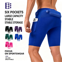Shorts de course pour hommes de 5 pouces avec poches à la taille, shorts de compression à séchage rapide pour la salle de sport, le cyclisme, le marathon et les entraînements