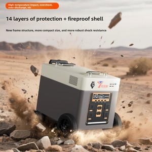 Batterie LiFePO4 12V grande capacité, alimentation mobile extérieure 220V pour stand de diffusion en direct, camping, voiture et énergie d'urgence - Product Image 2