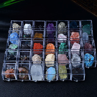 Boîte de Pierres de Guérison en Cristal, Boîte de Spécimens Minéraux en Cristal Brut Naturel, Spécimens de Cristal pour Cadeaux Feng Shui