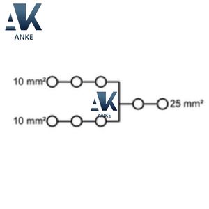 Weidmuller WPD 100 2X25/6X10 GY 1561910000 Distribution <b>Terminal</b> Block - Product Image 2