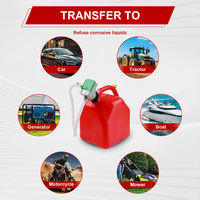 Bomba Eléctrica Autocebante TOUKOO FTP001-07 con 4 Pilas AA para Transferencia de Combustible en Plástico, para Diésel/Queroseno/Gasolina, 3V DC