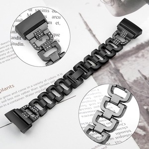 ShanHai – <span class=keywords><strong>Bracelet</strong></span> de rechange en métal pour <span class=keywords><strong>Fitbit</strong></span> <span class=keywords><strong>Charge</strong></span> 4 bandes/<span class=keywords><strong>Charge</strong></span> <span class=keywords><strong>3</strong></span> SE pour femmes, <span class=keywords><strong>Bracelet</strong></span> avec strass Bling - Product Image 3