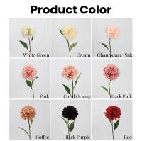 Nouveauté 2026 Fleurs artificielles en latex Tête unique Dahlia Fleurs au toucher réel pour la décoration de la maison Mariage Fête